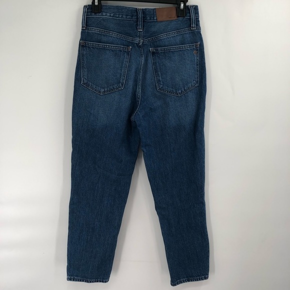 MADEWELL The Momjean 26 High Rise Denim 100% Cotton Mom Jeans Medium Wash AA585 - Picture 4 of 7